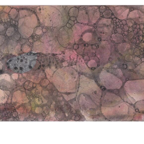 Original Abstract Painting "Ocean Floorbed" 5 x 7 inch  painting muted tones - Picture 2 of 5